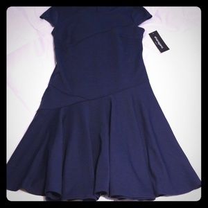 Sharagano navy knit dress